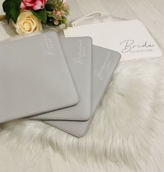 Personalised Grey Clutch Bag - Christy Clutch 15 Colours